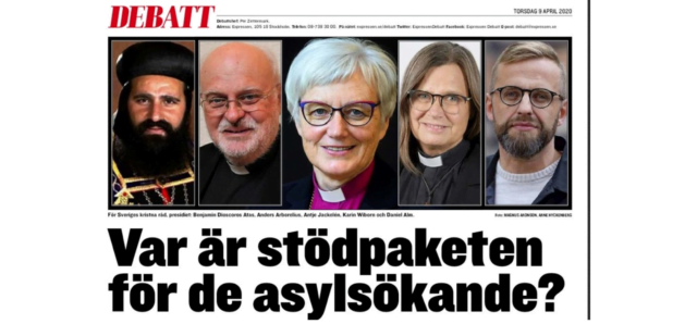 Kyrkoledare i Expressen: ”Vilka åtgärdspaket presenteras för att stödja de mest utsatta?”