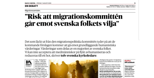 SKR på DN Debatt: ”Speglar intentionen hos migrationspolitiska kommittén verkligen svenska folkets vilja?”